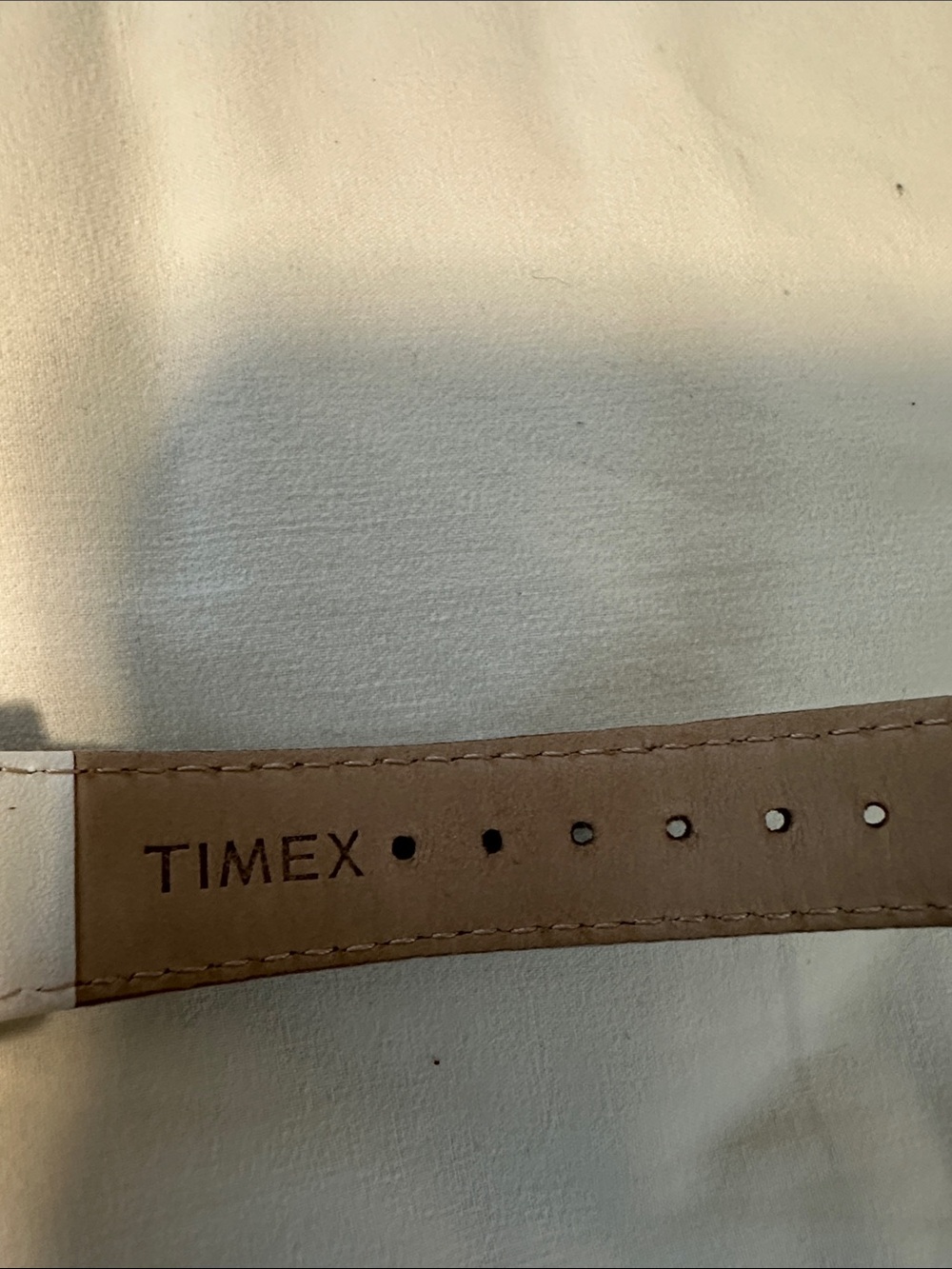 Timex Silver Case White Dial Watch with White Strap - Picture 4 of 6